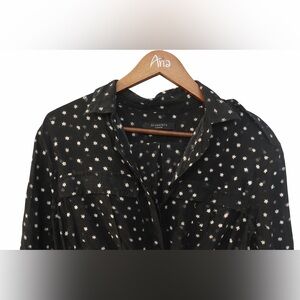 AllSaints Black Shirt with Star Pattern